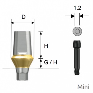 Абатмент GS Transfer мини 6-гранник D-4.5 H-5.5 G/H-4.0Абатмент Transfer мини 6-гранник d-4.5 h-5.5 высота десны-4.0 мм. Osstem