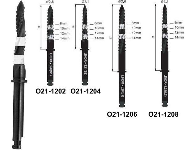 Бор Lindemann LLL26, хирургический, твердосплавный.d-2,6mm, L-27mm, градуировка 8-10-12-14mm.