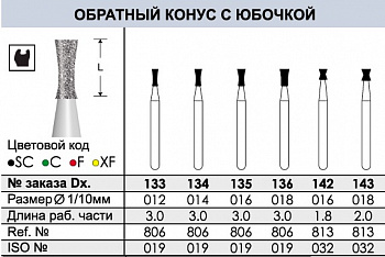 Боры алмазные 142 - 3 шт.