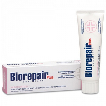 Зубная паста Biorepair Parodontgel Plus для профилактики заболеваний дёсен, 75 мл.