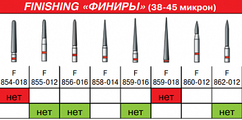 Боры алмазные FG 859/016F  5.1.3.1. FG FINISH (1)