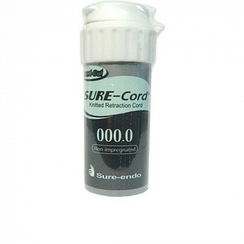 Ретракционная нить Sure Cord-000.0 без пропитки, вязанная из микрофибры Sure-endo - 254 см.